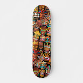 Tiki-patroon Persoonlijk Skateboard (Voorkant)
