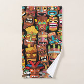 Tiki Pattern Bad Handdoek (Handdoek)