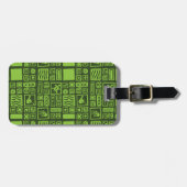 Tiki Pattern Bagagelabel (Voorkant horizontaal)