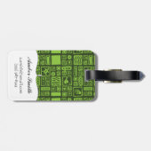 Tiki Pattern Bagagelabel (Achterkant horizontaal)