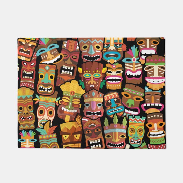 Tiki Pattern Deurmat (Voorkant)