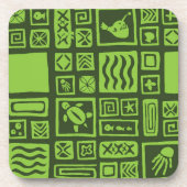 Tiki Pattern Drankjes Onderzetter (Voorkant)