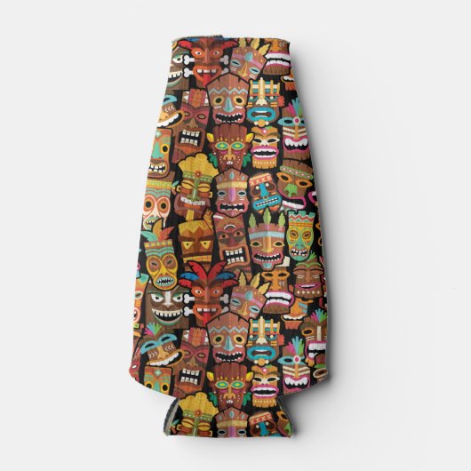 Tiki Pattern Flesjeskoeler (Voorkant)