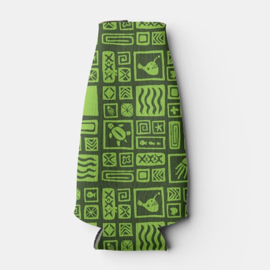 Tiki Pattern Flesjeskoeler (Voorkant)