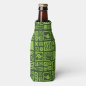 Tiki Pattern Flesjeskoeler (Fles Voorkant)