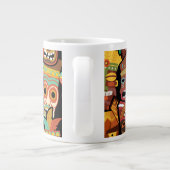 Tiki Pattern Grote Koffiekop (Achterkant)