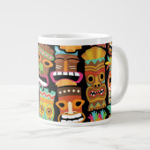 Tiki Pattern Grote Koffiekop (Voorkant rechts)