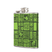 Tiki Pattern Heupfles (Links)