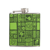 Tiki Pattern Heupfles (Voorkant)