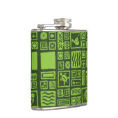 Tiki Pattern Heupfles (Rechts)