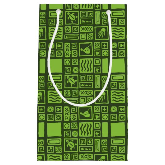 Tiki Pattern Klein Cadeauzakje (Voorkant)
