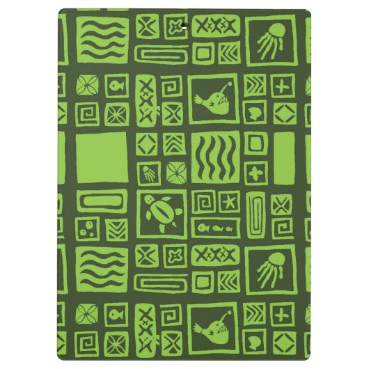 Tiki Pattern Klembord (Achterkant)