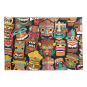 Tiki Pattern Kussensloop (Achterkant-Rechts)