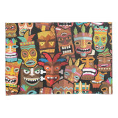 Tiki Pattern Kussensloop (Voorkant-Rechts)