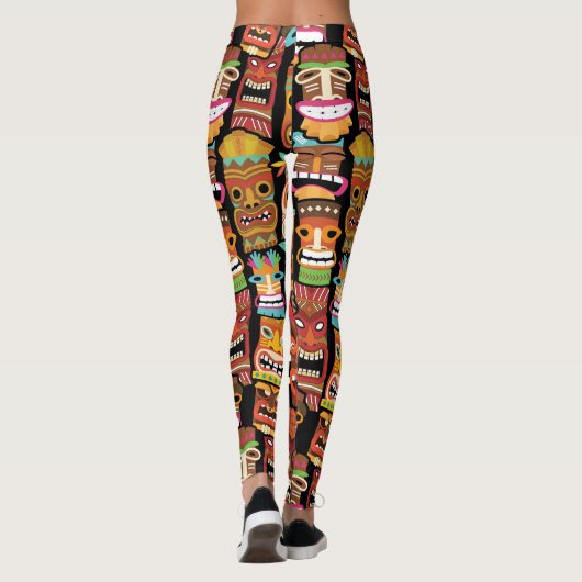Tiki Pattern Leggings (Achterkant)