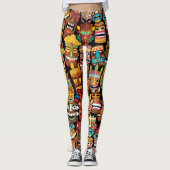 Tiki Pattern Leggings (Voorkant)