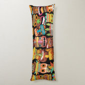 Tiki Pattern Lichaamskussen (Achterkant (Verticaal))