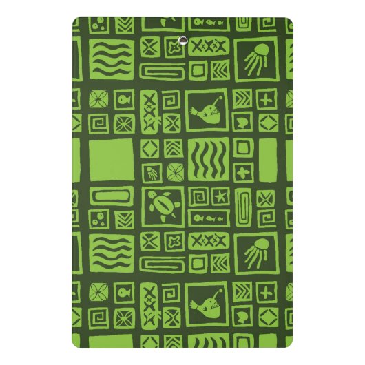 Tiki Pattern Mini Klembord (Achterkant)