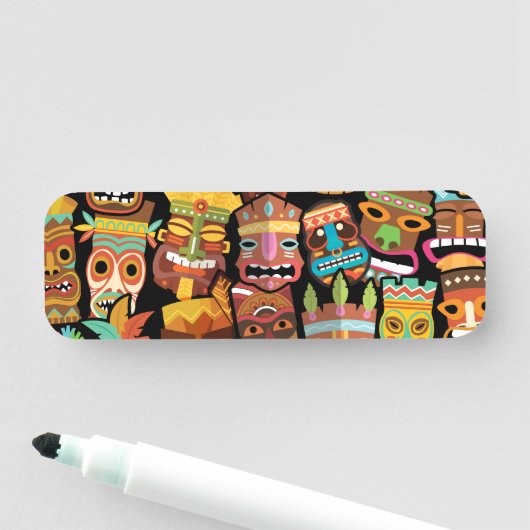 Tiki Pattern Naamplaatje (In situ)