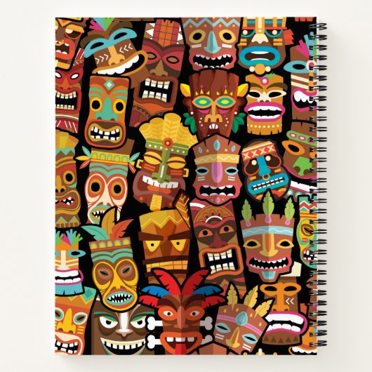 Tiki Pattern Notitieboek (Achterkant)