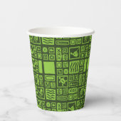 Tiki Pattern Papieren Bekers (Achterkant)
