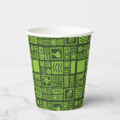 Tiki Pattern Papieren Bekers (Voorkant)