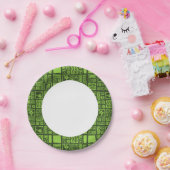 Tiki Pattern Papieren Bordje (Feest)