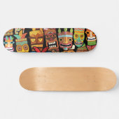 Tiki Pattern Persoonlijk Skateboard (Horizontaal)