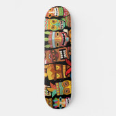 Tiki Pattern Persoonlijk Skateboard (Voorkant)