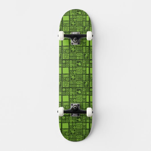 Tiki Pattern Skateboard (Voorkant)