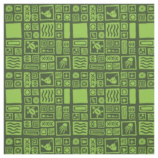 Tiki Pattern Stof (Swatch)
