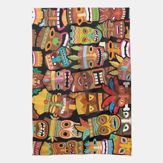 Tiki Pattern Theedoek (Verticaal)