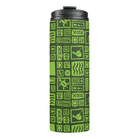 Tiki Pattern Thermosbeker (Voorkant)