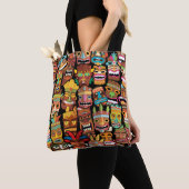 Tiki Pattern Tote Bag (Dichtbij)