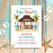 Tiki Pawty Tropical Beach Dog Party Kaart