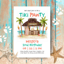 Tiki Pawty Tropical Beach Dog Party