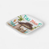 Tiki Pawty Tropical Beach Dog Party Papieren Bordje (Gebogen)