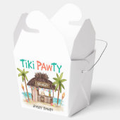 Tiki Pawty Tropical Dog Party Doggy-Verdragen Bedankdoosjes (Geopend)