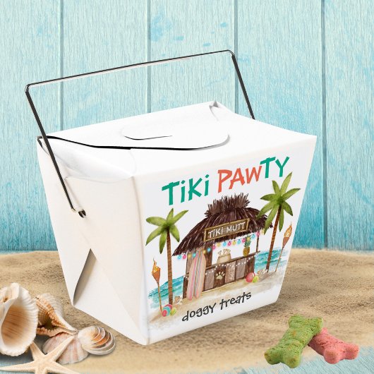 Tiki Pawty Tropical Dog Party Doggy-Verdragen Bedankdoosjes