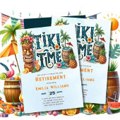 TIKI PENSIONERING Tropische Luau Hawaïaanse Partij Kaart