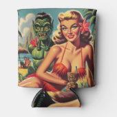Tiki Pin Up Blikjeskoeler (Voorkant)