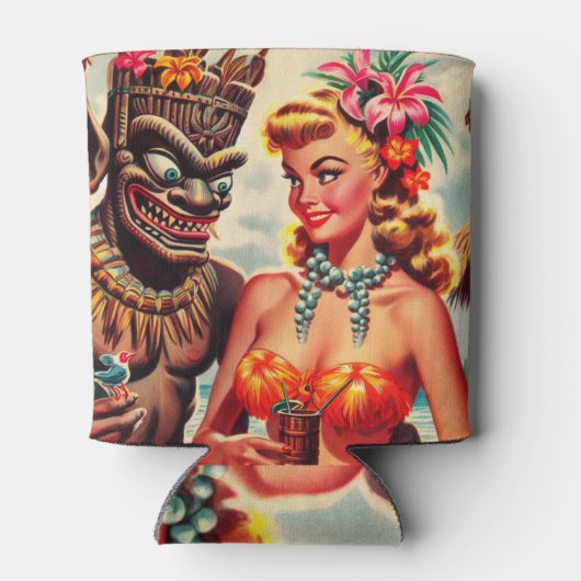  Tiki Pin-up Blikjeskoeler (Achterkant)