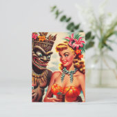  Tiki Pin-up Briefkaart (Staand voorkant)