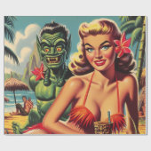  Tiki Pin Up Cadeaupapier (Vlak)
