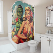 Tiki Pin Up Douchegordijn (In situ)