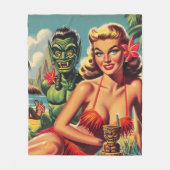  Tiki Pin Up Fleece Deken (Voorkant)