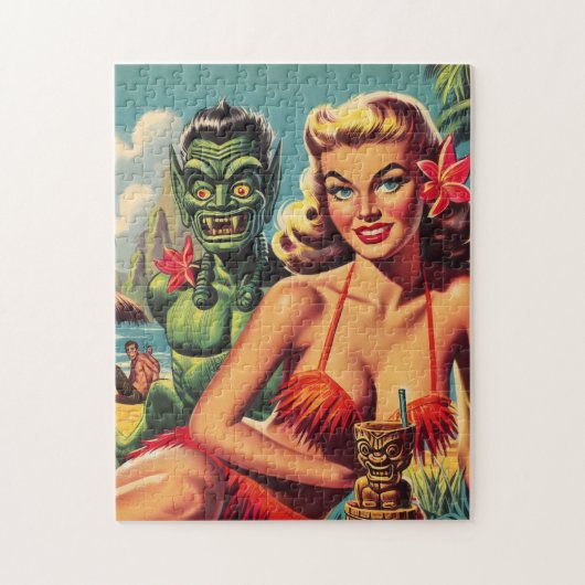 Tiki Pin Up Legpuzzel (Verticaal)