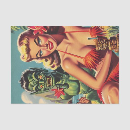  Tiki Pin Up Tissuepapier (Voorkant)
