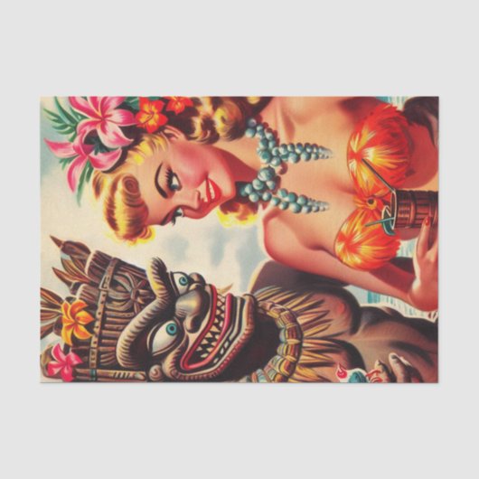  Tiki Pin-up Tissuepapier (Voorkant)
