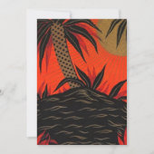 Tiki Polynesiaanse Tropische Nacht Luau Uitnodigin Kaart (Voorkant)